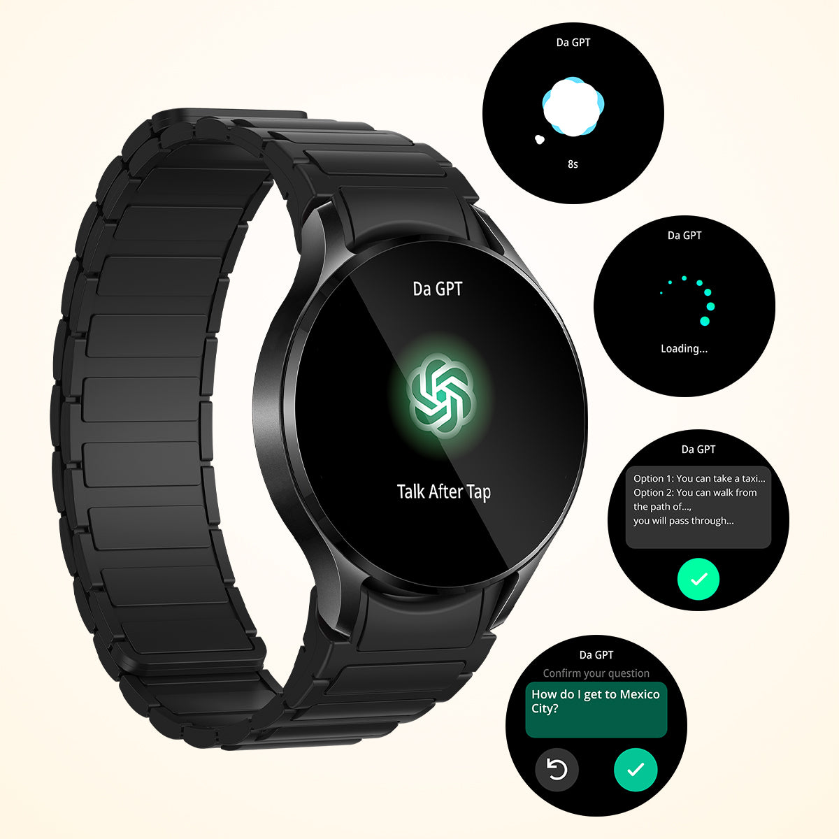 Montre connectée Colmi i28 Ultra avec intégration Da GPT, suivi de santé avancé, autonomie de 10 jours et indice d'étanchéité IP68.