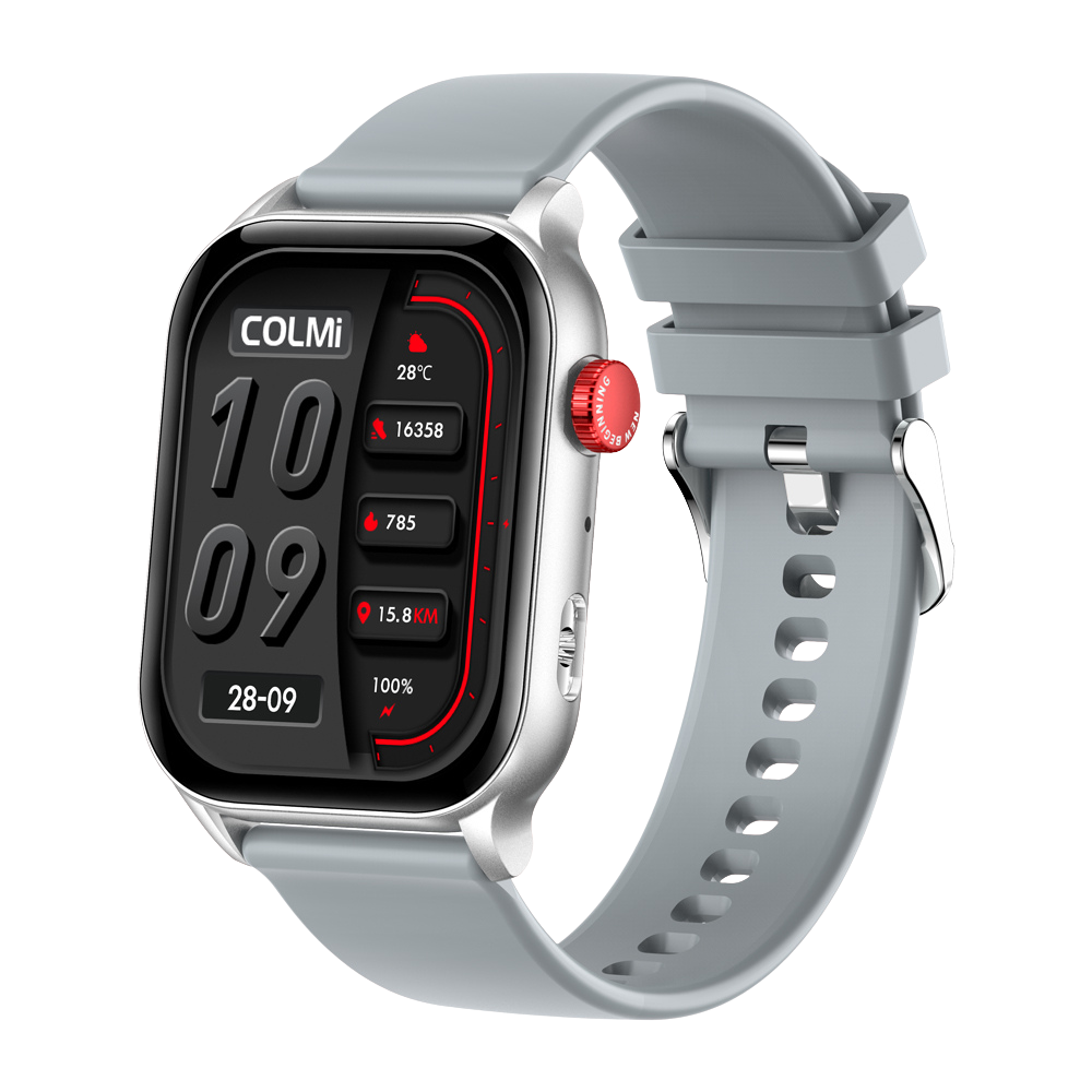 Montre connectée COLMI P78 1,96" pour le sport et le fitness en extérieur, étanche à 3 ATM, couleur argent