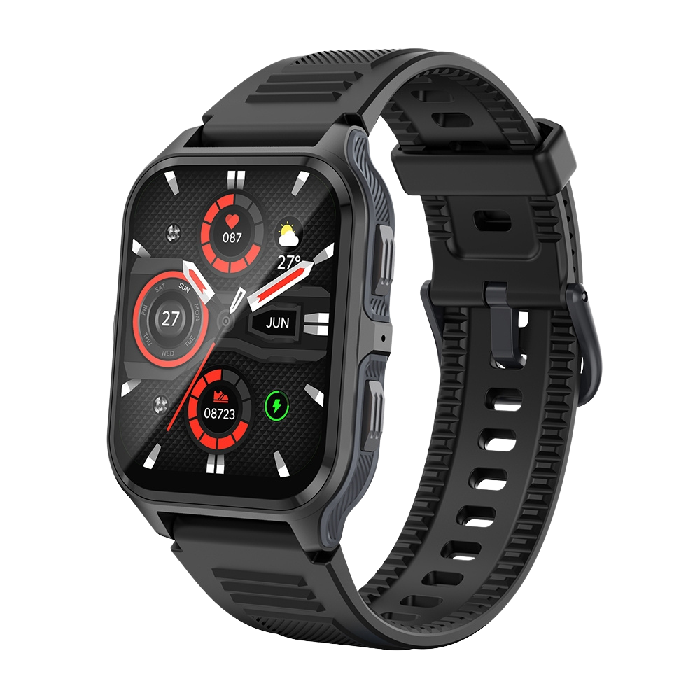 Montre connectée COLMI P73, écran 1,9", appels en extérieur, étanche IP68, noire