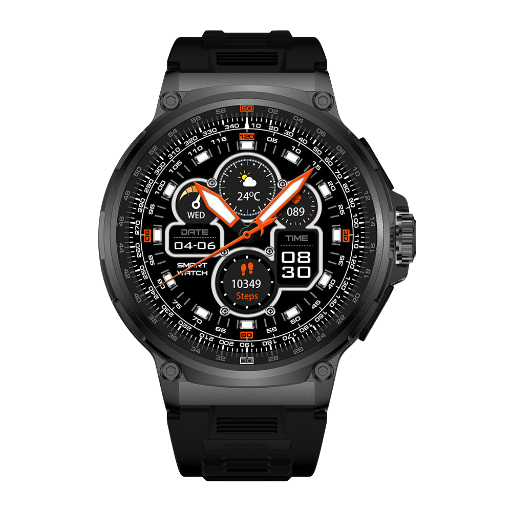 Montre connectée COLMi V69 - Grand écran de 1,85 pouce, suivi de la santé, étanche et élégant cadran noir