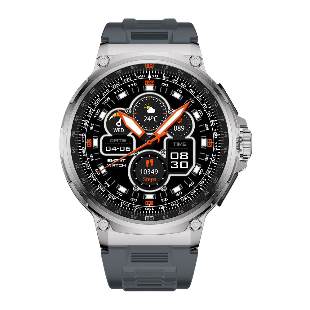 Montre connectée COLMi V69 - Grand écran de 1,85 pouce, suivi de la santé, étanche et élégant cadran argenté