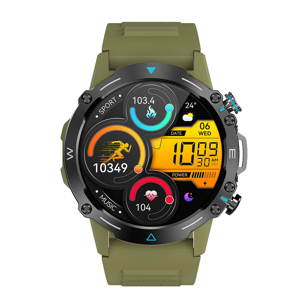 Montre connectée verte Colmi M42 au design fin, proposant plus de 100 modes sportifs et une autonomie de 10 jours.