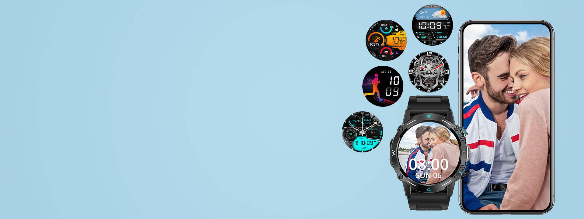 La montre connectée Colmi M42 propose un fond d'écran personnalisable, un design fin, plus de 100 modes sportifs et une autonomie de 10 jours.