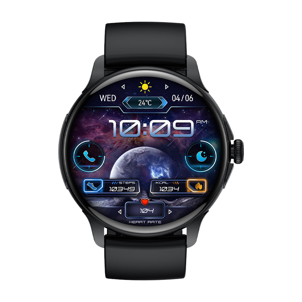 Montre connectée COLMI V72, écran AMOLED élégant, suivi d'activité, étanchéité IP68, cadran noir