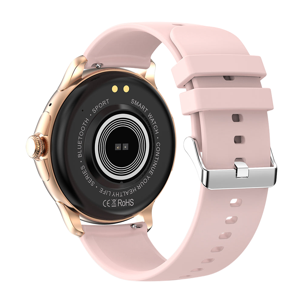 Montre connectée COLMI V72, écran AMOLED élégant, suivi d'activité, étanchéité IP68, dos rose