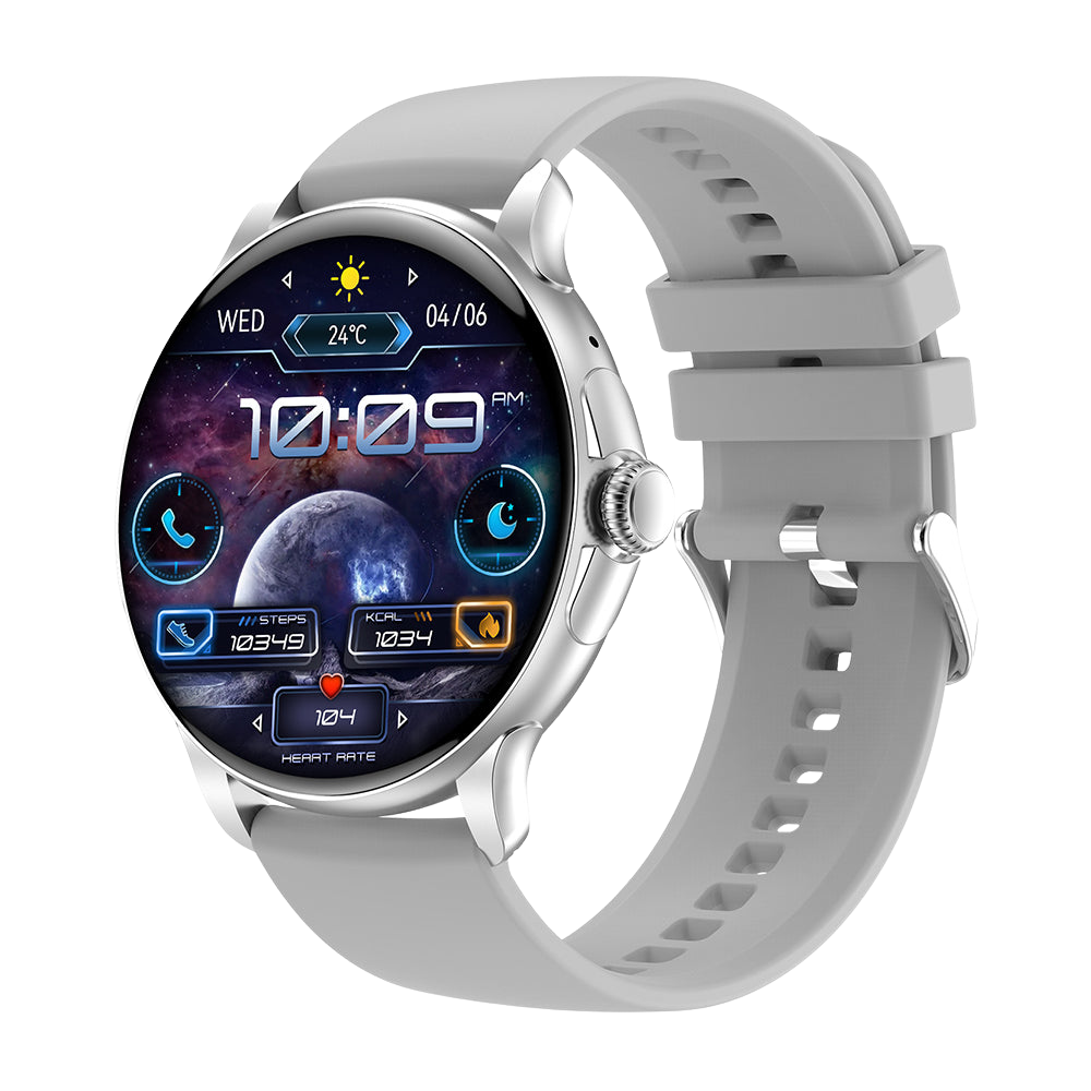 Montre connectée COLMI V72, écran AMOLED élégant, suivi d'activité, étanche IP68, couleur argent