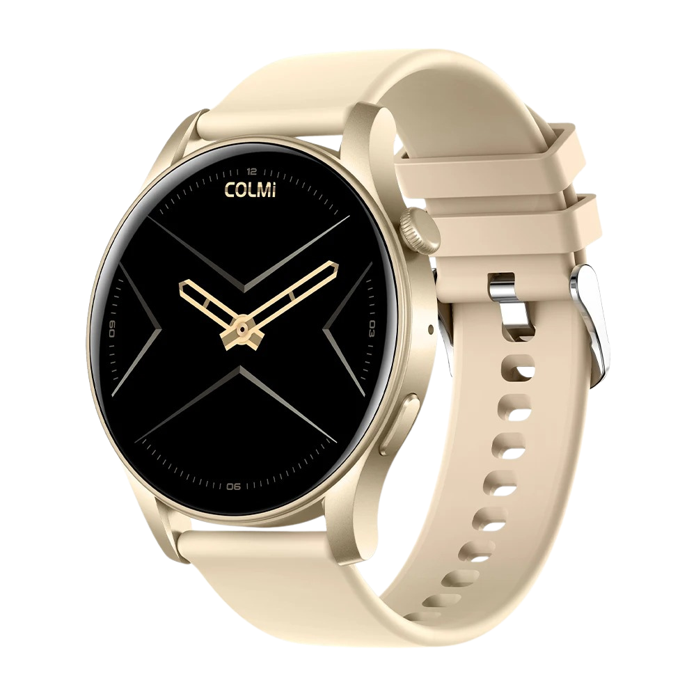 Montre connectée COLMI V73 : écran AMOLED élégant, suivi d'activité, étanche IP68, couleur or