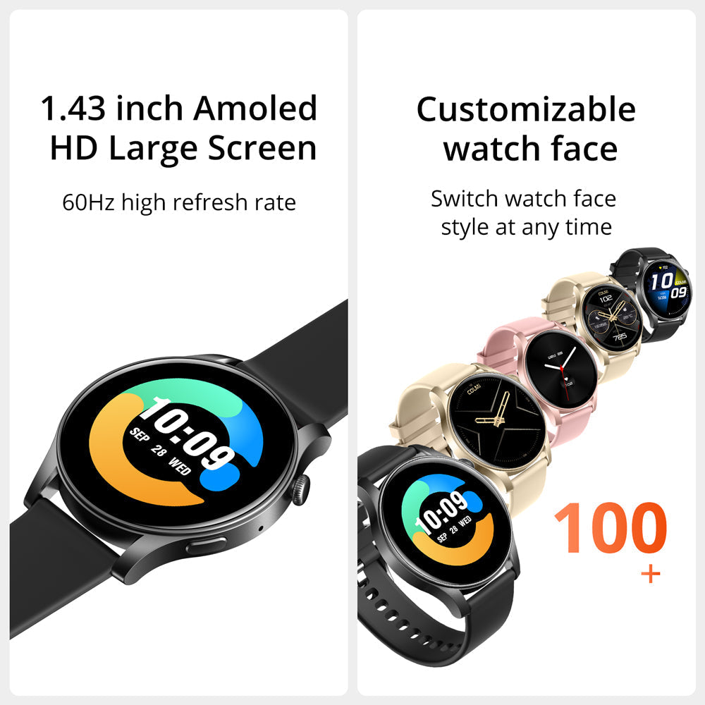 Montre connectée Colmi V73 avec grand écran AMOLED et fonds d'écran personnalisables