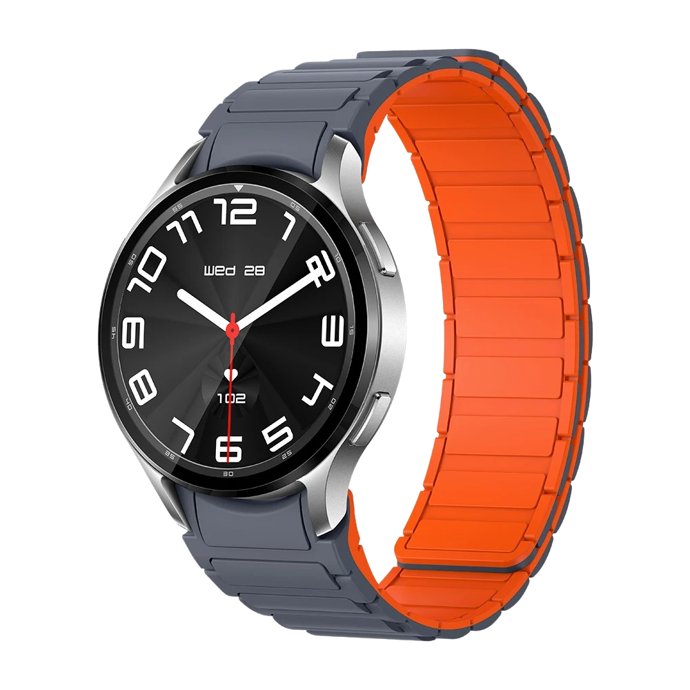 Montre connectée Silver Colmi i28 Ultra avec bracelet magnétique, dotée d'un écran circulaire, de capteurs de suivi de santé avancés, d'une autonomie de 10 jours et d'une étanchéité IP68.